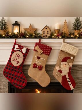 Holiday Christmas Stockings - A Set of 3